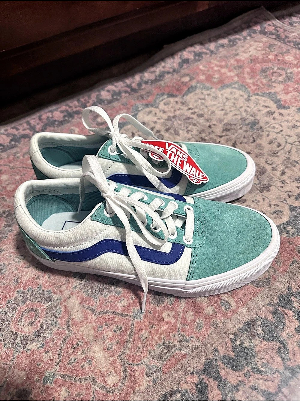 Vans Old Skool Sneakers Green & Blue US 6.5